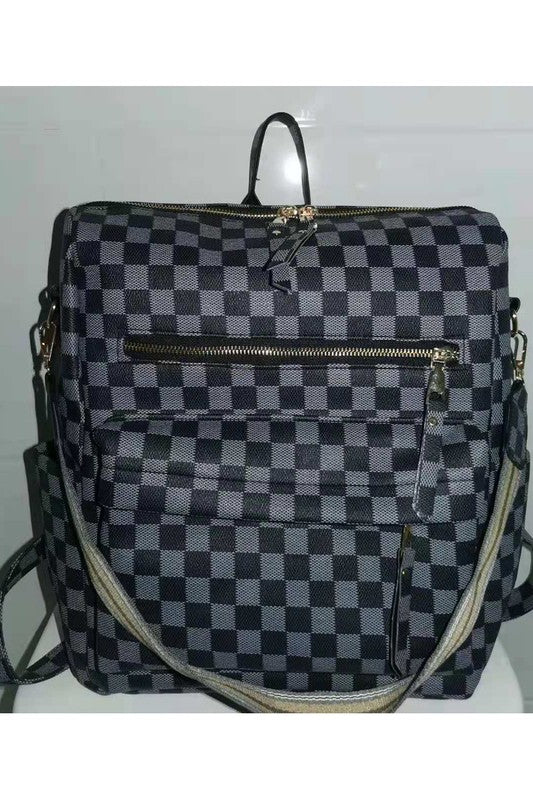 Checkered Backpack/Purse – GLO BOUTIQUE